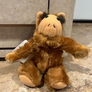 Vintage 80s Alf Stick Around Suction Cup Stuffed Plush 1988 6” with tag
